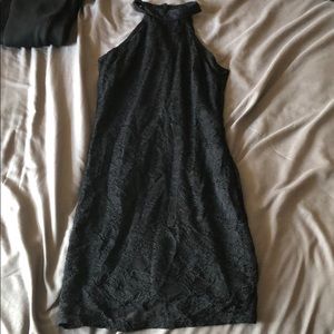 Tight black mini dress